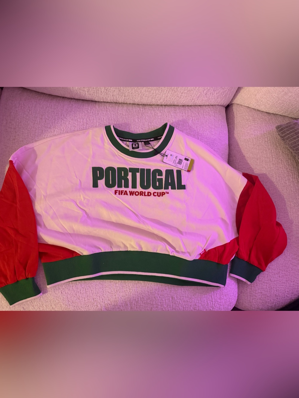 Portugal FIFA World Cup Crewneck Sweatshirt - White/Red/Green